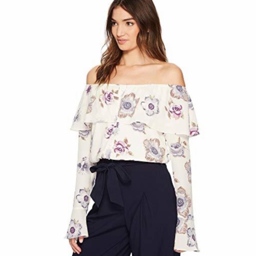 J.O.A Lavender Floral Top